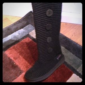 Reserved Black Knit Boots and Sunglasses