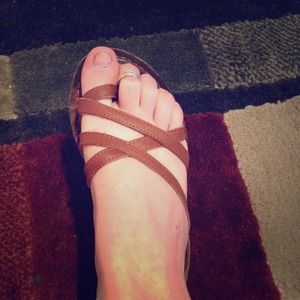 Tan Leather Sandals💜