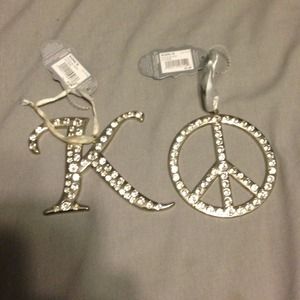 2 gem stone Ornaments!