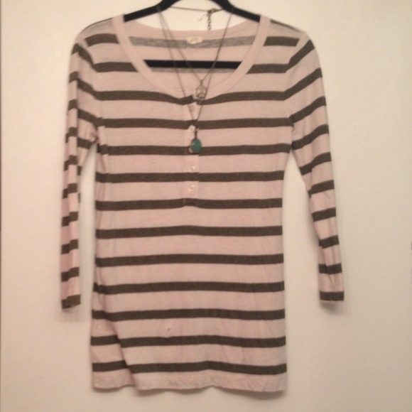 HOLD-J. Crew cotton/linen blend striped top