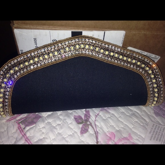 Black stylish evening clutch. SOLD!! - Picture 2 of 4