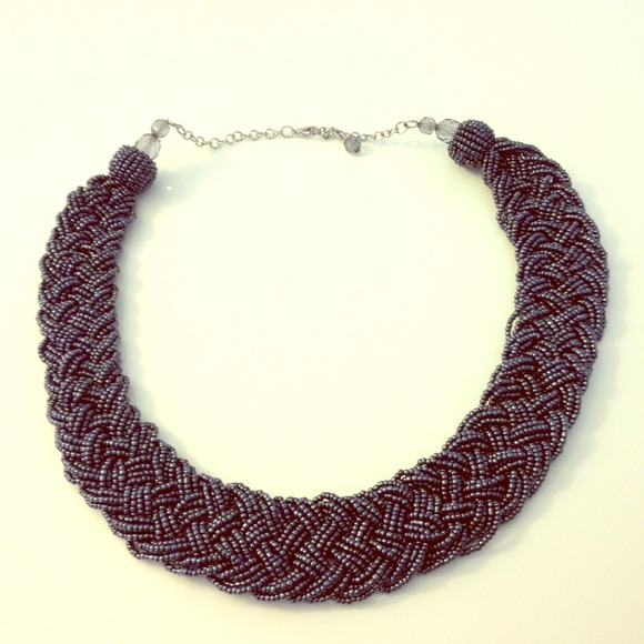Braided beaded necklace