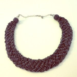 Braided beaded necklace