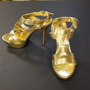 Sexy golden high heels
