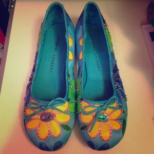 Chinese Laundry Blue Floral Flats