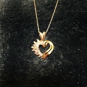 10k Gold Heart Necklace