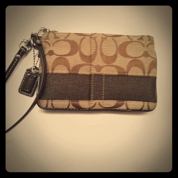 SOLD Brown Coach wristlet