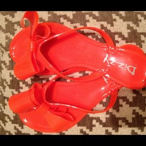 Reduced Valentino style bow jelly sandals