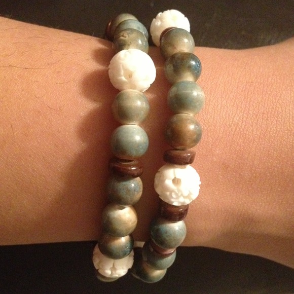 Handmade glass & ceramic bracelets - Picture 3 of 3