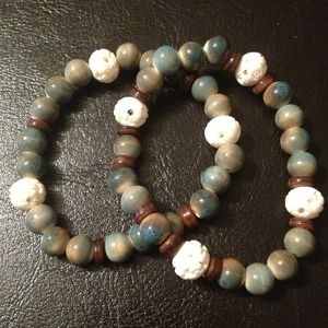 Handmade glass & ceramic bracelets
