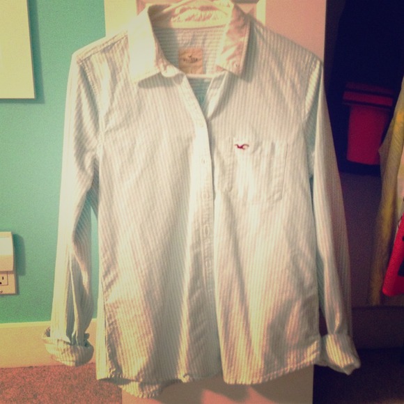 Vertical stripe Hollister shirt