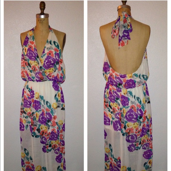 Lush Floral Maxi Dress Size L