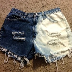 🌟TRADED🌟 Two Tone High Waisted Shorts
