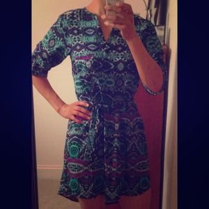 Anthropologie (Maeve) High-low hem print dress