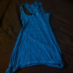 Love culture size small teal blue swimsuit coverup