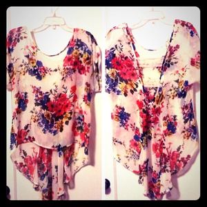 Floral sheer top