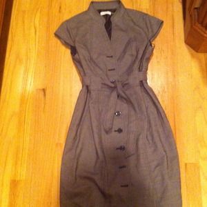 A black with white Calvin Klein dress