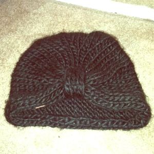 Black knitted Free People beanie