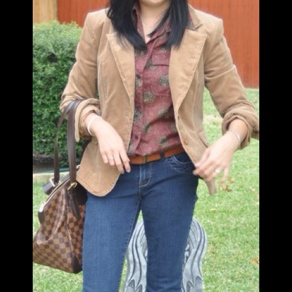 H & M Brown corduroy  blazer small. REDUCED Price