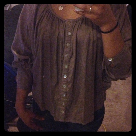 taupe dressy shirt - Picture 1 of 2