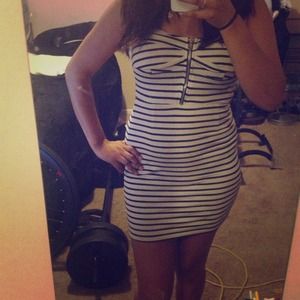 cute ivory and black dress