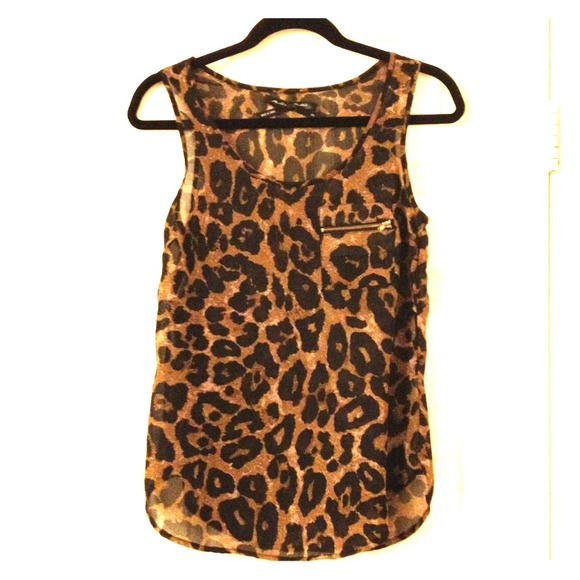 Ali & Kris Tops - RESERVED FOR TAYLA7 Leopard print sleeveless tank