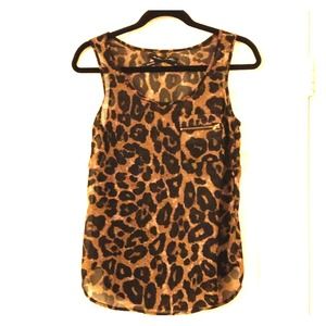 RESERVED FOR TAYLA7 Leopard print sleeveless tank