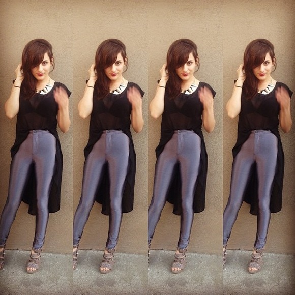 gray disco pants