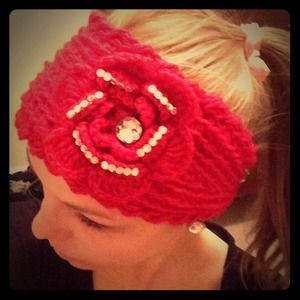 NWOT Red Knit Headband