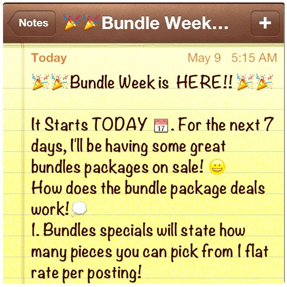 Bundle deal Week!!!!