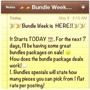 Bundle deal Week!!!!