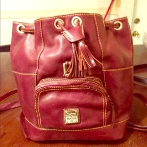 Authentic Dooney & Bourke leather backpack