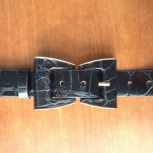 Saks Fifth Avenue Leather Bow Belt