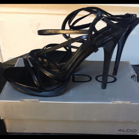 Black Platform Stiletto Sandals!  . **REDUCED** - Picture 2 of 3
