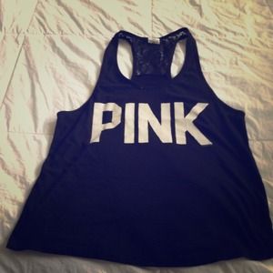 Lacey racer back VS pink tee