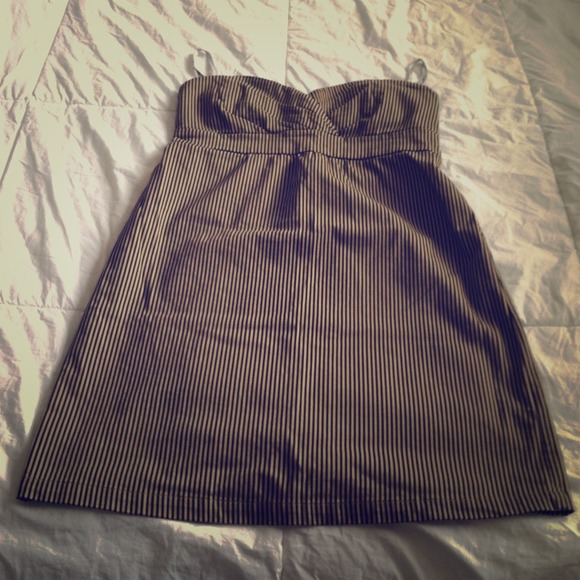Strapless Volcom pinstripe dress