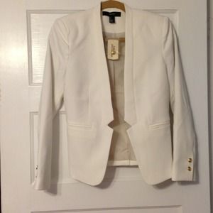 ***BUNDLE***White Blazer and Red silk shirt