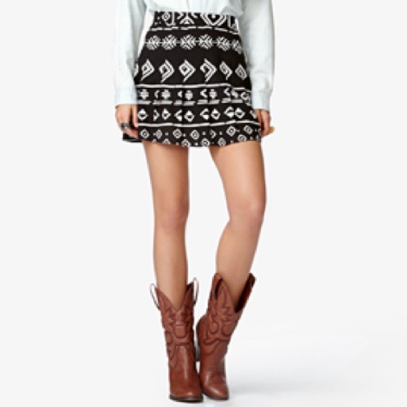 Tribal print skirt