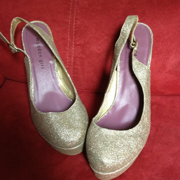 Glitter Sling back madden girl pumps size 10