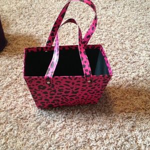 Pink and black cheetah print Decorative tote