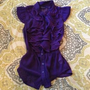 TRADE Purple ruffled top