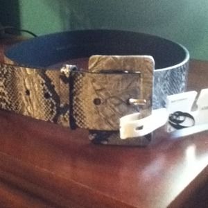 SOLD New Nine West snake print gray and black belt