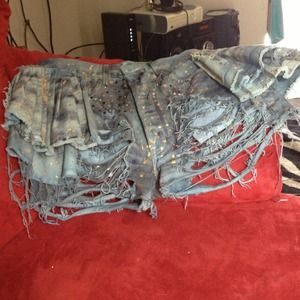 Custom made denim devised Levi shorts size 33/34