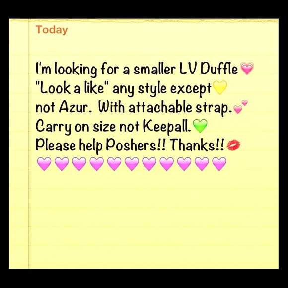 💭Searching for designer duffle! 💭Carry on sz