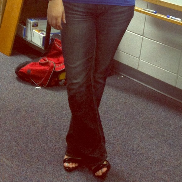 Dark jeans.