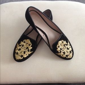ZARA Velvet Flats