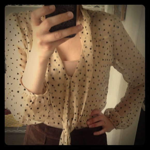 Moon Collection by Alice Moon Polka Dot Top sz. M