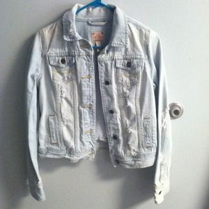 Distressed A&F Jean Jacket