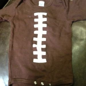 6-12 month football onesie