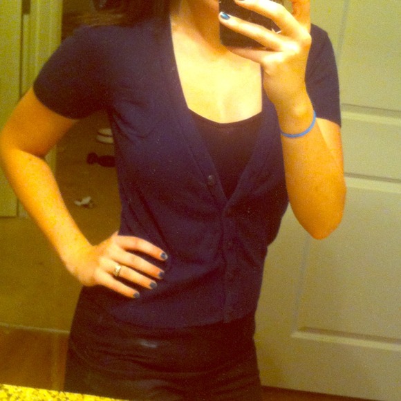 TRADED🚫🚫Navy blue American eagle button up